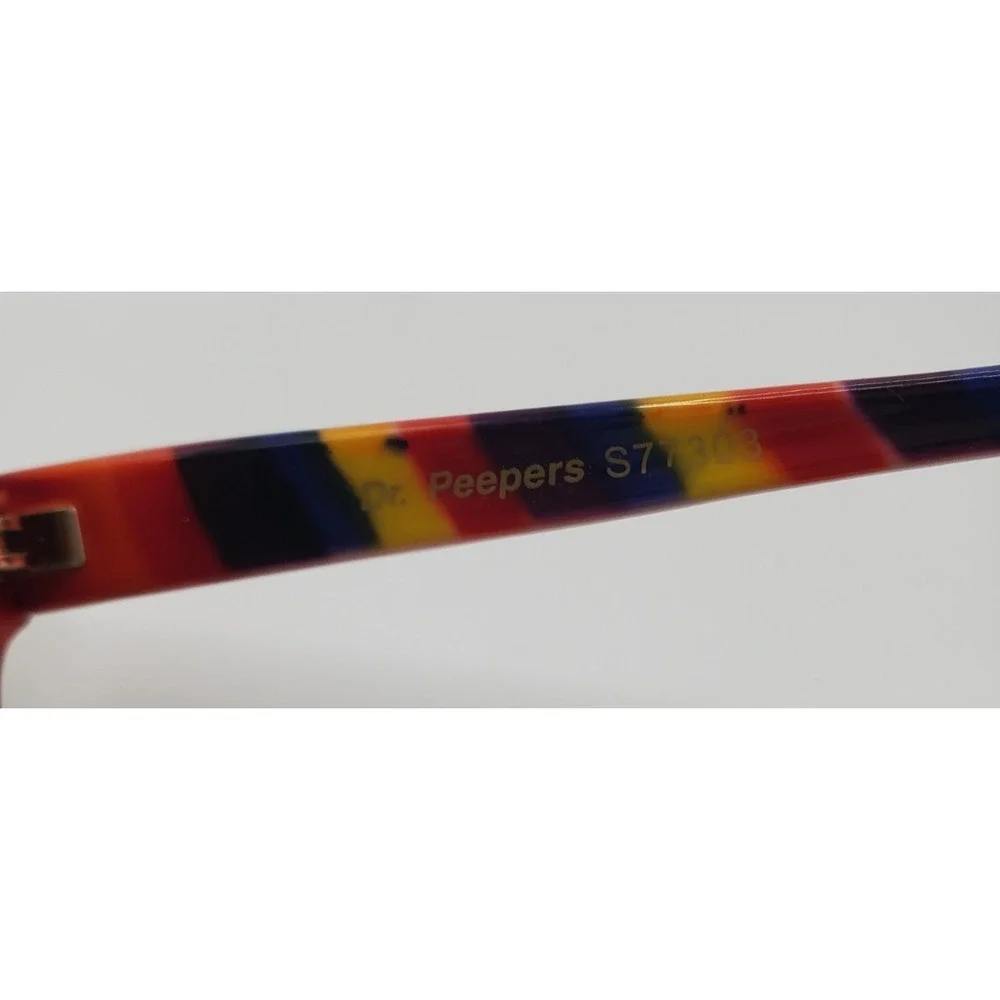 Vintage Designer Dr Peepers Sunglasses Tie Dye‎ Large Rainbow S77303